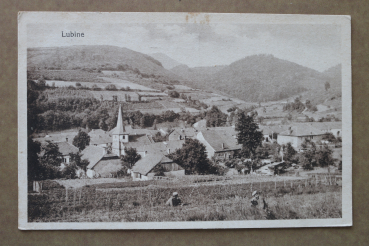 Ansichtskarte AK Lubine 1914-1918 Häuser Bauernhöfe deutsche Soldaten Weltkrieg Ortsansicht Frankreich France 88 Vosges